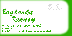 boglarka kapusy business card